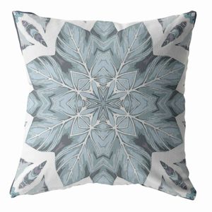 18" Blue Floral Forest Indoor/Outdoor Pillow