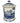 Spode blue "Italian" pattern biscuit jar, 8.5" h, 6.5" diam.