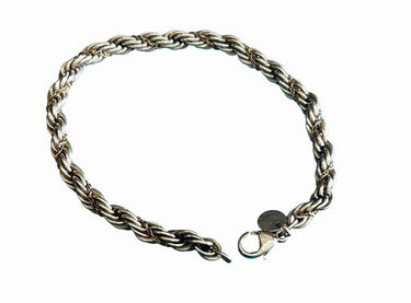 Tiffany & Co. Sterling Silver & 18k Yellow Gold Rope Bracelet, 13g, 7 in.