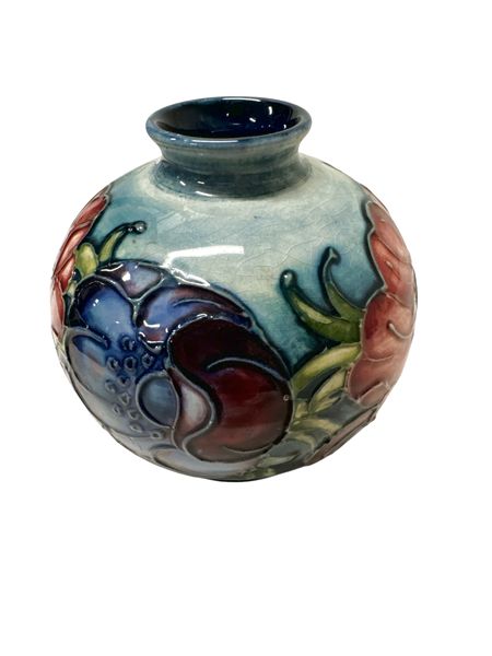 Vintage Moorcroft Pottery Floral Vase 4 H