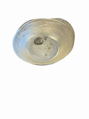 Silver Bowl w/Inlaid Shell 3x12"