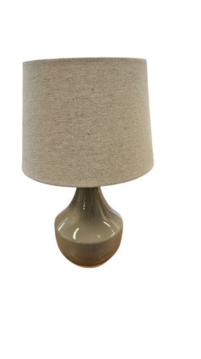 Contemp Ceramic Lamp, Grey-Green 16"hx8"W