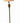 Antiqued gold swingarm standing lamp w/ tan shade, 59" h