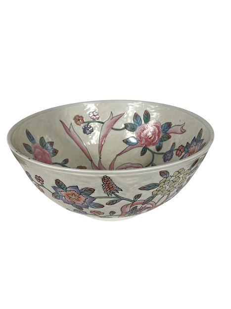 Pink & Purple Floral Decorative Bowl 5" x 10"
