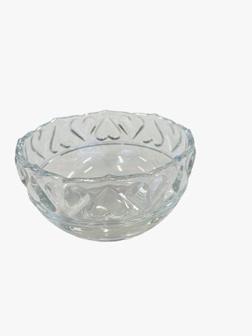 Tiffany Crystal Heart Rimmed Bowl 5"diam.