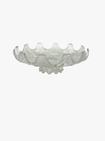 Crystal Scalloped Fruit Glass Bowl 4"x13"