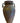Irredescent Glass Speckled Vase with Iron Handles 12" x 7"dia