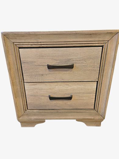 Bleached Wood Contemp. End Table/Nightstand 24"H x 22'W x 16"D