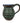 Signed Green Stoneware Pitcher, 6"h