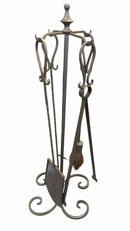 Pierre Deux French Country 4-pc.tool set + fireplace screen (50.25" w)