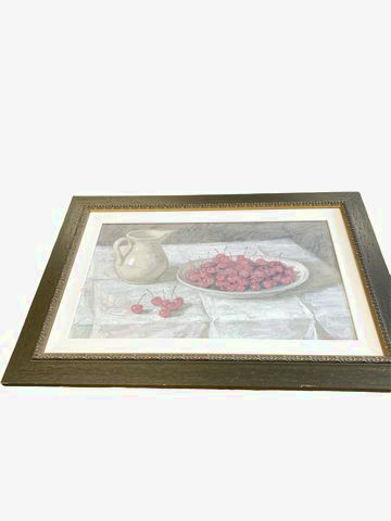 Still LIfe Giclee Cherries In Pale Bowl25'x36