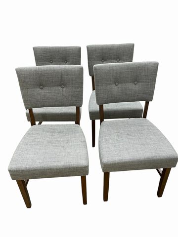 Set of 4 contemporary gray dining chairs19.5x23.5x35.5H