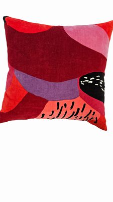 Abstract Velvet Throw Pillow, 19"