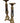 Pair Gold w Mirrors Candleholders20"h & 17"h