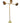 Contemporary Brasstone Floor Lamp w 3 Globes 63h x 31w