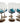 Set of 6 Wine Glasses w Turquoise "Splash"