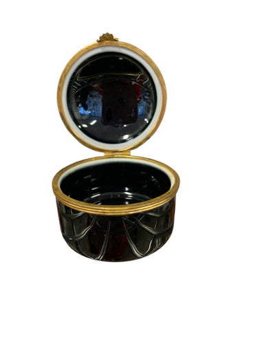 2 Limoges Vintage TRINKET BOXES 3"h & 2.5"h