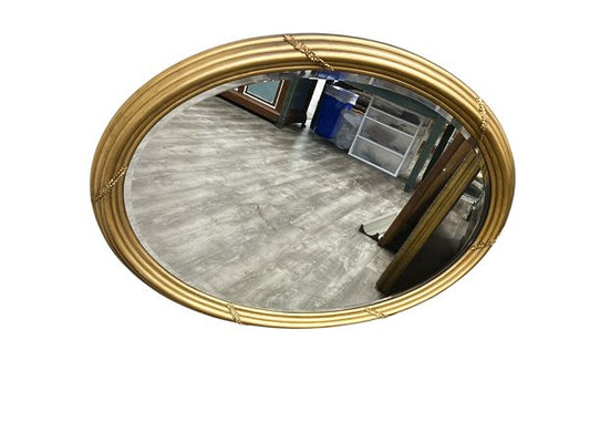 LG Oval Gold-Framed Mirror, 43x35.5"