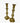 Pair 19th Centruy Brass Candleholders 9"H