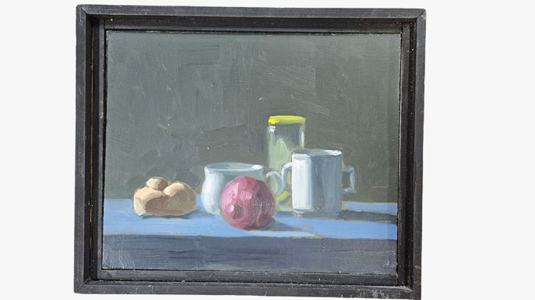 Original Still Life Oil, Maureen OConnor, Painting 7"Hx8"W