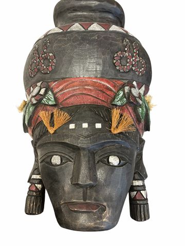 Large African mask, 14.5x7x24"