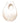 Asymetric White Peppered Vase, Portugal 12"h x 10"w