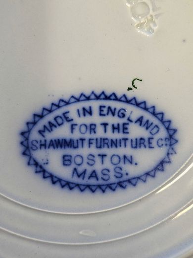 8 1900 Blue Flow 9", "Martha Washington 15 States"  Commemorative Plates as is
