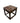 Dark wood square side table, 18" h x 17.75" w x 17.75" d