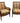 Pair Southwood Empire Style Mahogany Arm Chairs, H. 38 in. x W. 25.25 in.