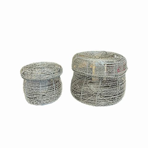 Wire Basket Set of 2 7.5 H & 6 H