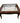X-bevel square glass-top coffee table w/ burl border, 19" h, 42" w, 42" d