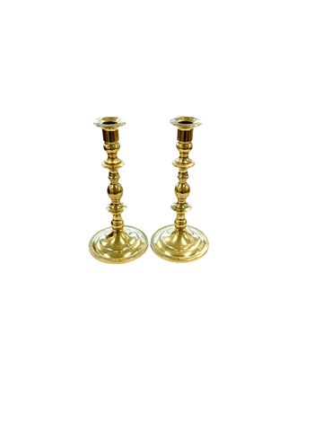 Pair Of Brass Candle Sticks 9"x12"