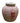 Chinese Red & White Double Happiness Round Lidded Jar, 9"x9"