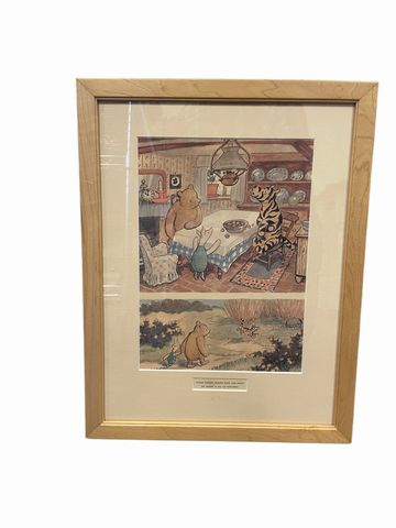 Framed print, Winnie the Pooh, 16.5x12.75