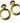 Vintage Givenchy Gold Tone Circle Drop Earrings
