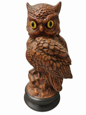 Ceramic Owl Statue, 12" H