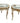 Pair of Pennsylvania House oval side tables w/beveled glass top,21H.26.5W.22.5D