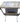 Heavy Iron Side Table, Glass Top, Leather Mag Holder 24"h x 18"w x 14"d