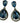 Pair Vintage Givenchy Blue Crystal Teardrop Earrings