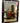 Large Transitional Style Black Ribbed Motif & Brushed Metal Mirror, H. 60 in.