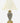 Vintage Waterford Crystal lamp on brass base w/ ivory shade, 28" h