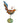 Multicolored metal bird, 18.5" h, 11" w