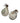 Pair "Gida" Ceramic Birds 6"H