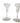 Pair Glass Twist Stemmed Candleholders 7"h x 4"dia