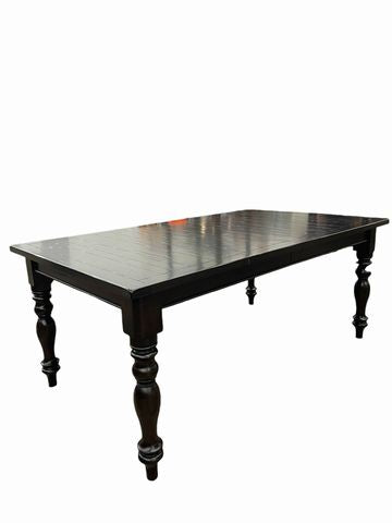 Pottery Barn dining table w/ leaf, espresso, 72-84x42x30H