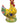 Ceramic mother hen and chick, 13.5" h, 6.5" w, 9" d