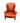 PAIR of Pearson reddish-brown leather wingback chairs, 44.5" h, 33.5" w, 22.5" d