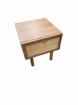 Aino 1 Drawer Nightstand, Oak / Natural- Safavieh