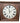 Battery-operated wall clock in square embossed copper-finish case, 29" h x 29" w