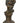 Signed bronze-colored plaster bust of boy, 13.5" h